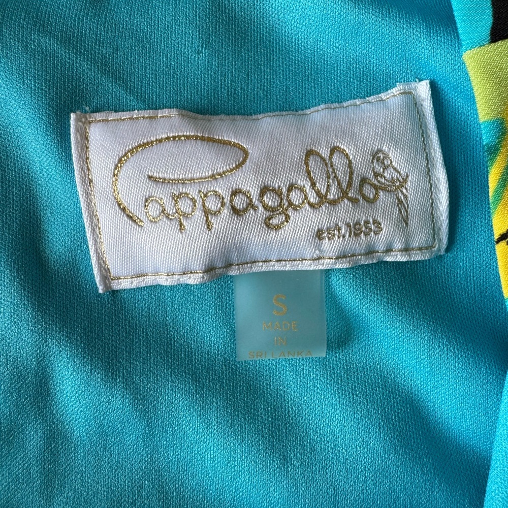 Pappagallo Turquoise and Yellow Dress - Picture 4 of 12